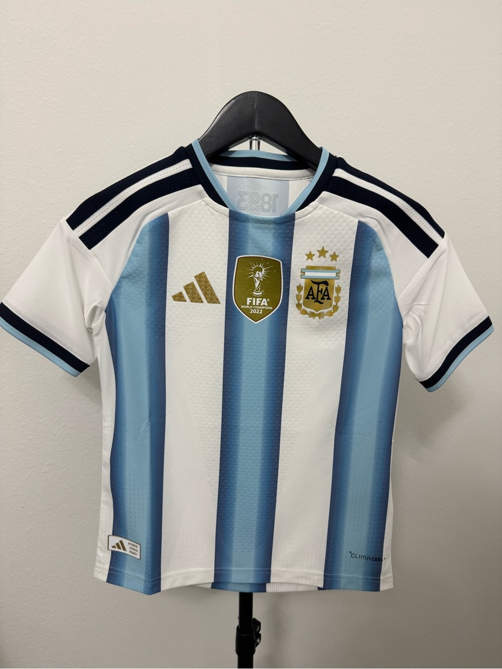 adidas Argentina 26 Authentic Player Version Kids Jersey KA4285 NWT $130